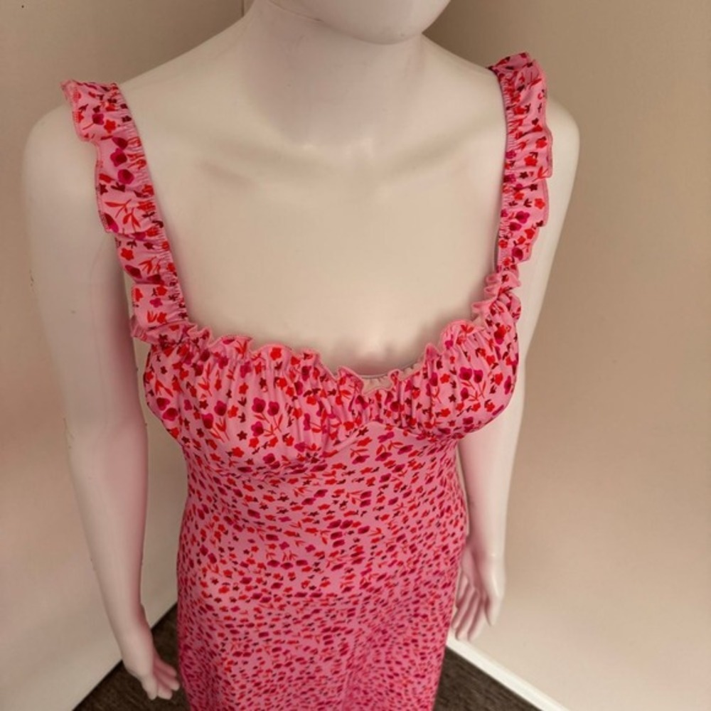 Commense Ruched Detail Cami Floral Bohemian Vacation Midi‎ Sundress Size S - Picture 16 of 17